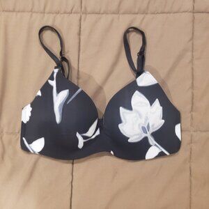 FLORAL WIRELESS BRA 32C
